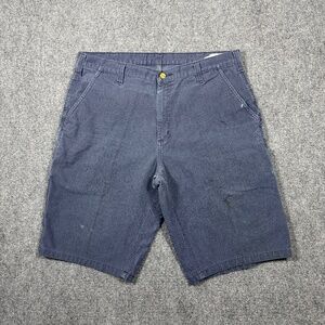 Vintage Carhartt 383-20 Dungaree Fit Shorts Jorts Navy Blue 0353